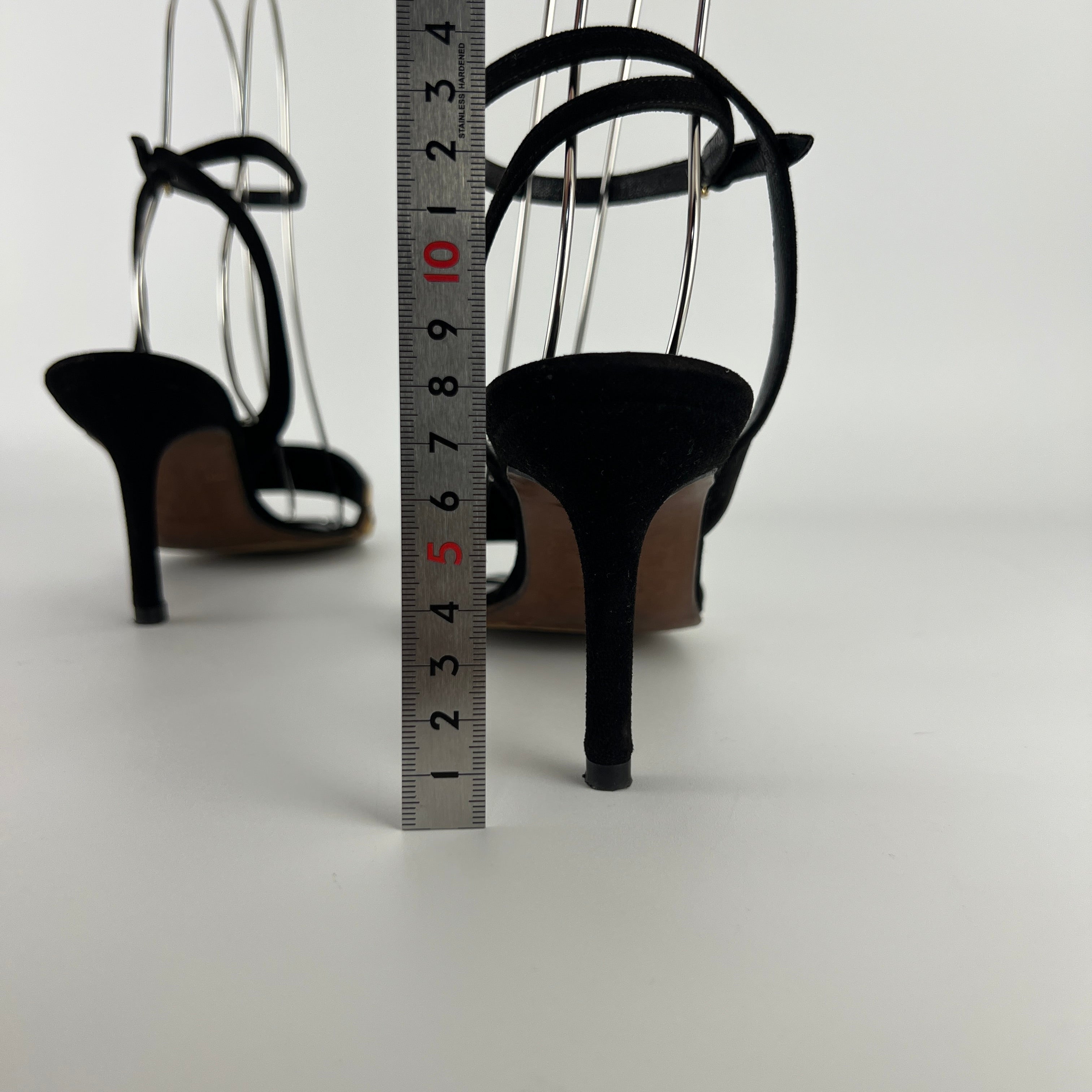 Dior | Vintage Leopard Print Calf Hair Ankle Wrap Sandal Heels (37.5)