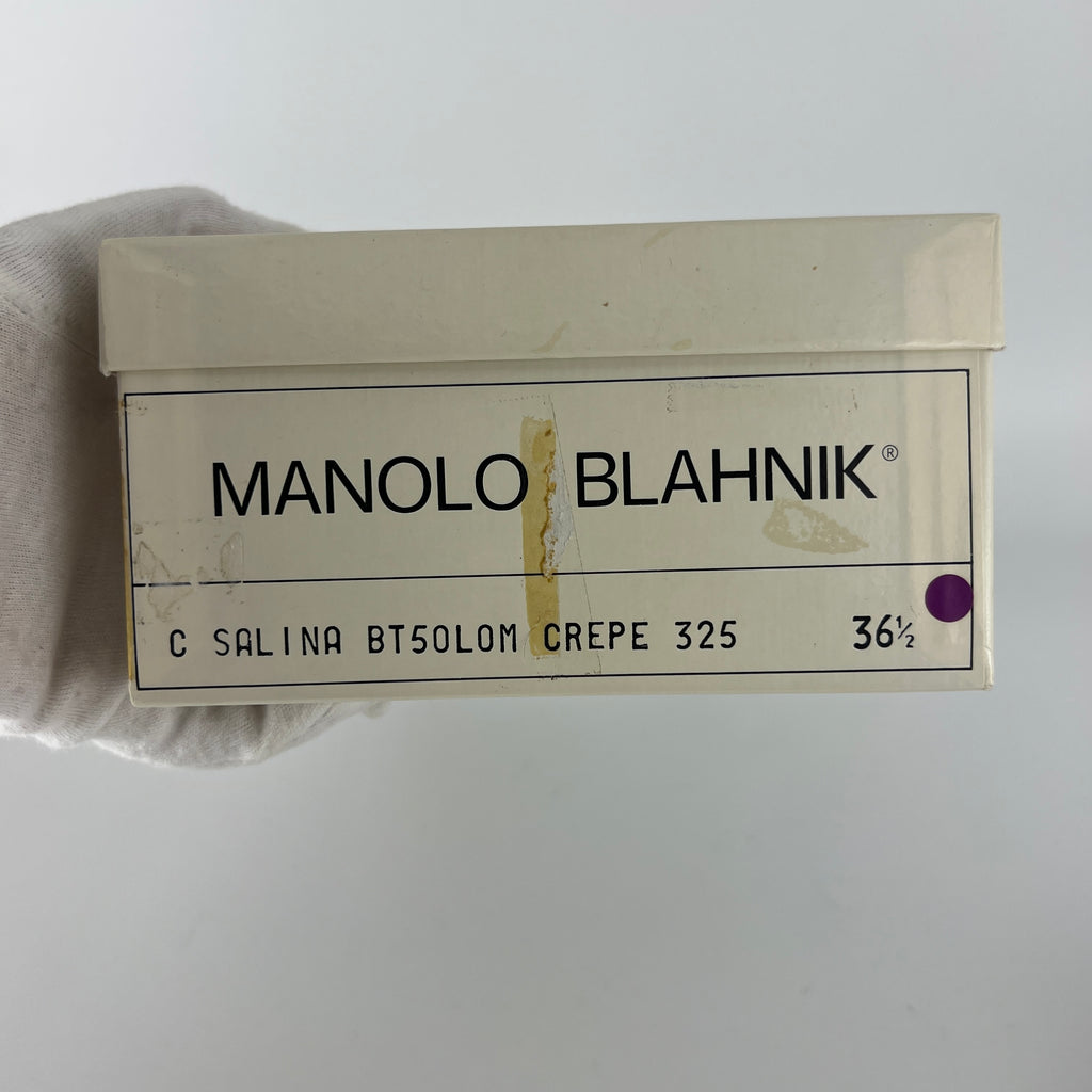 Manolo Blahnik | Vintage Salina Pink Floral Embroidery Pointed Toe Slide Mules (36.5)