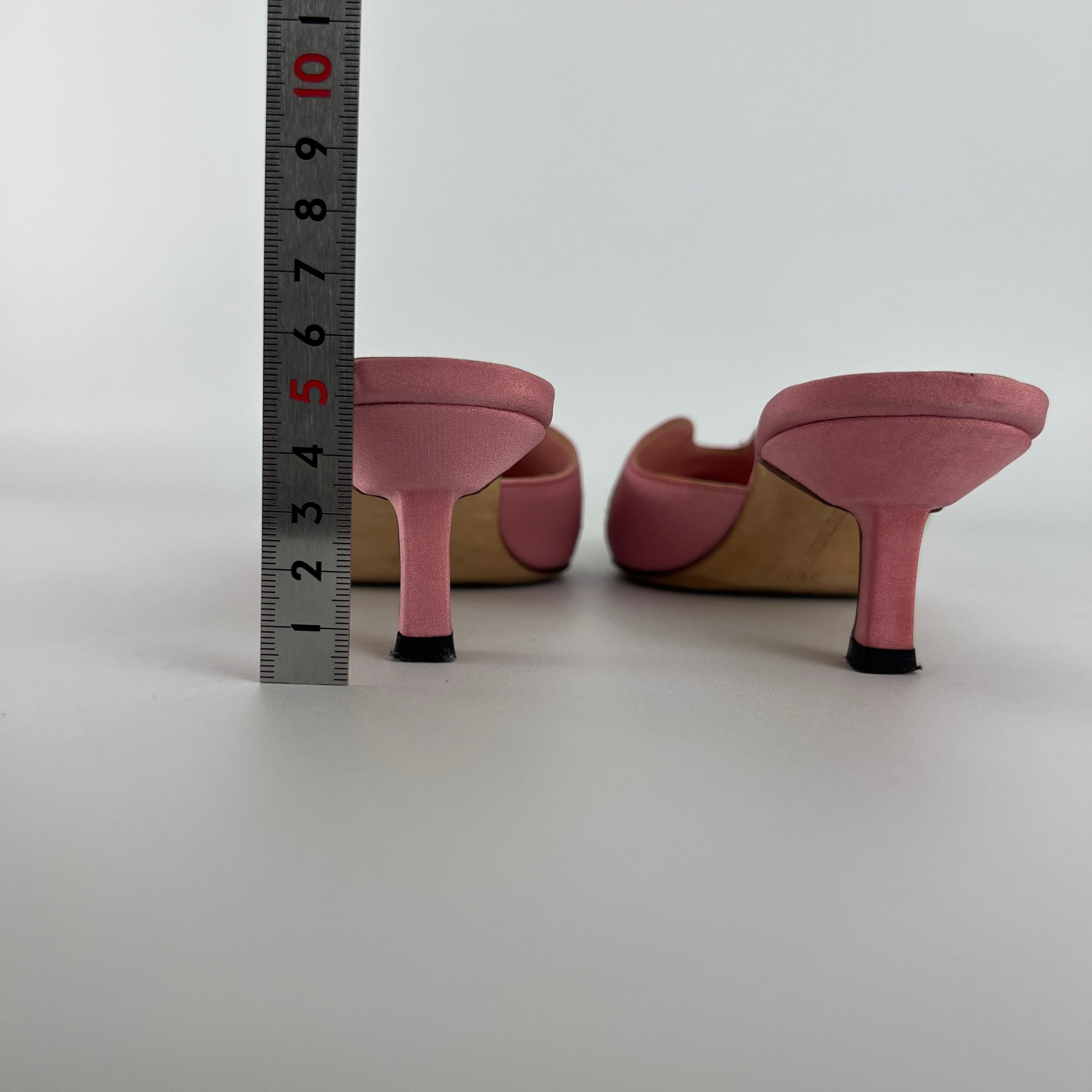 Manolo Blahnik | Vintage Salina Pink Floral Embroidery Pointed Toe Slide Mules (36.5)