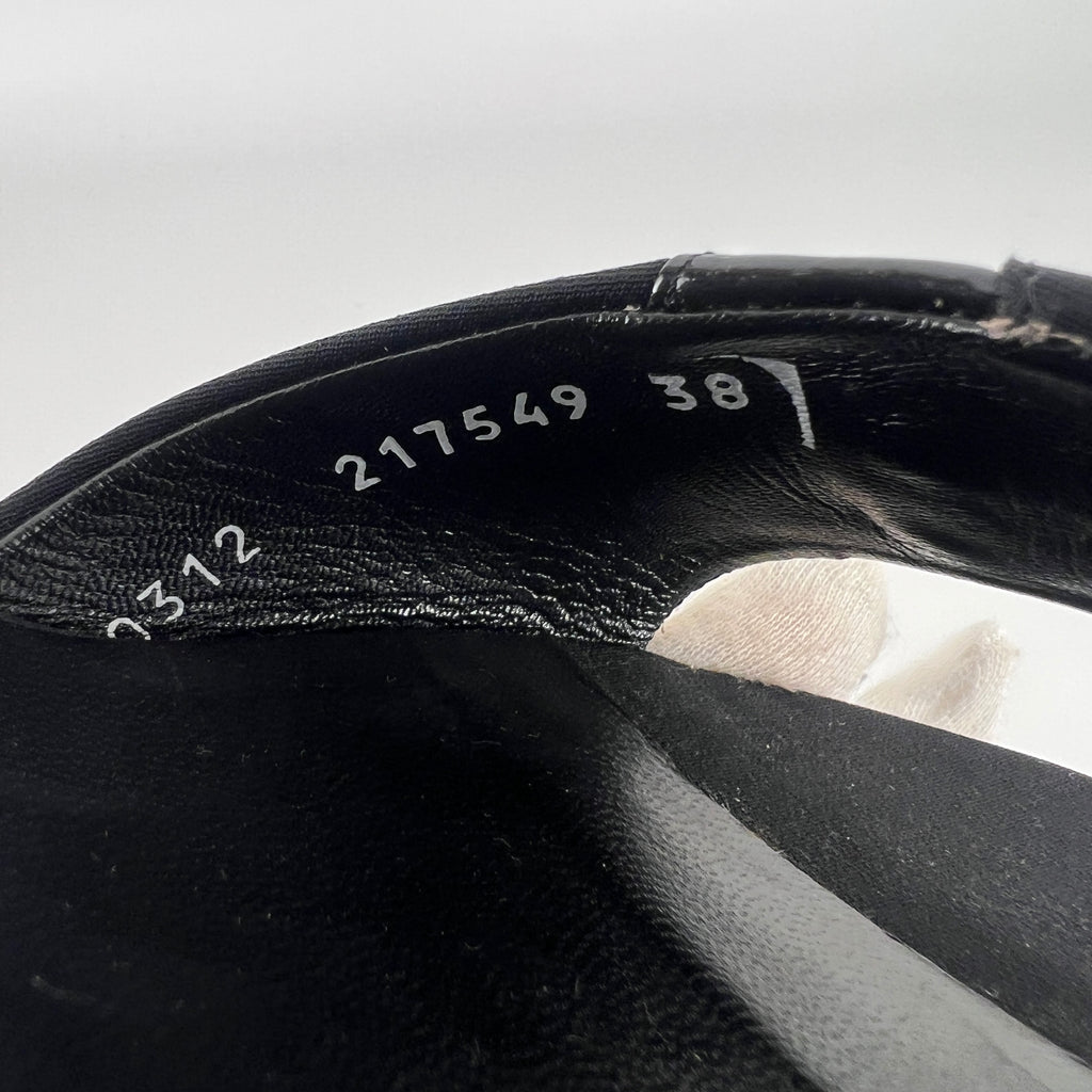 Bruno Magli | Black Nylon Leather Kitten Heel Slide Mules (38)