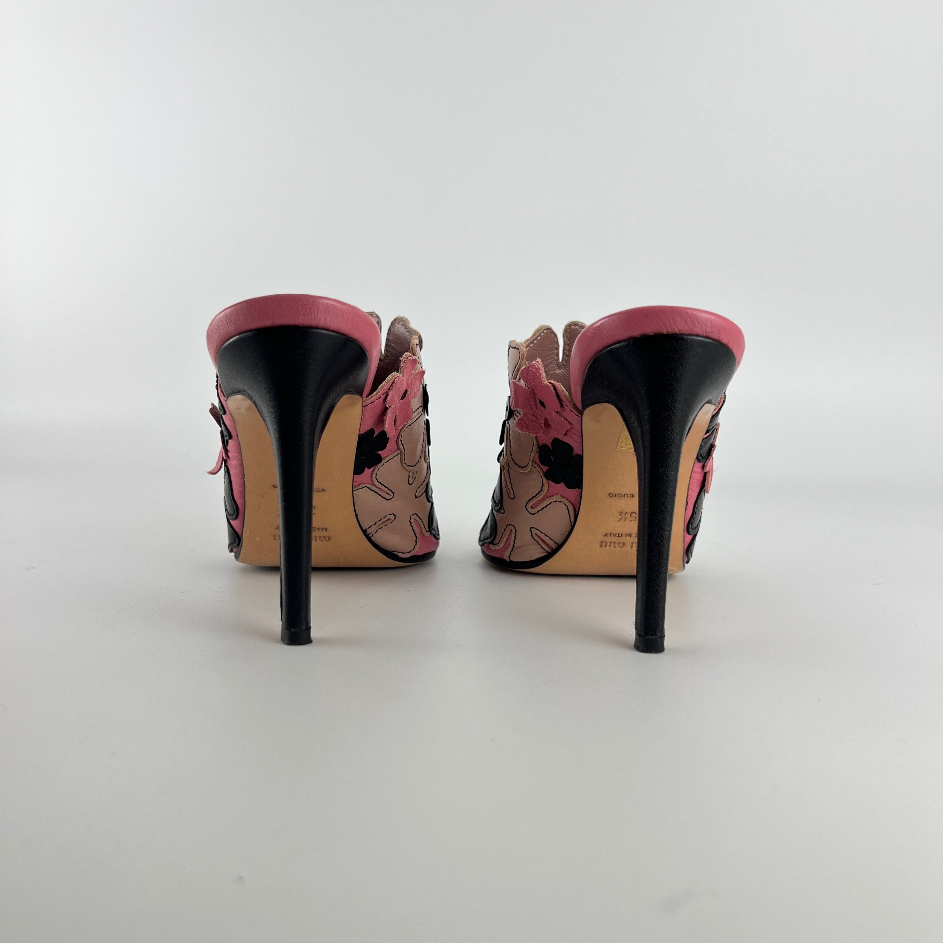 Miu Miu | Vintage Pink Flower Slide Mules (35.5)