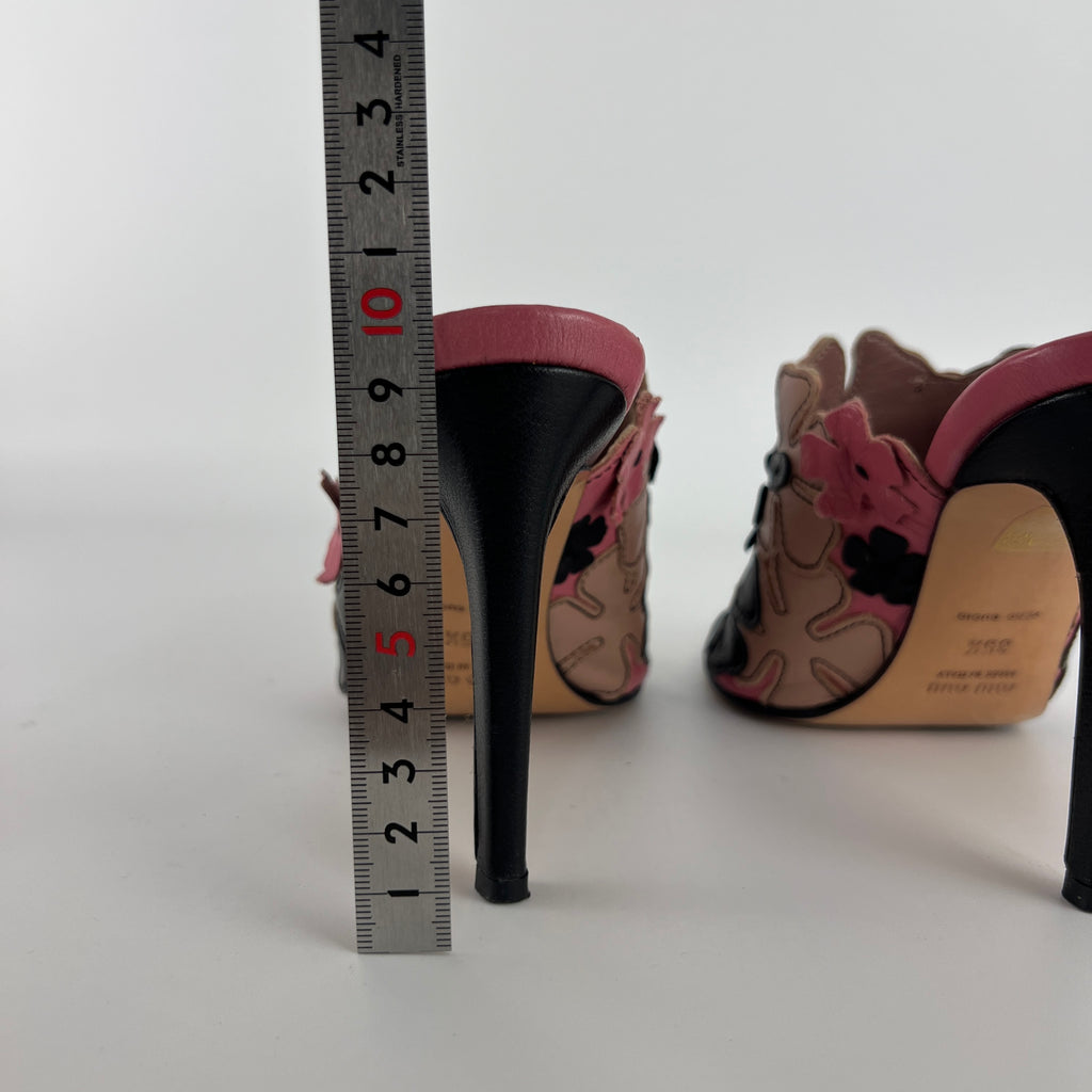 Miu Miu | Vintage Pink Flower Slide Mules (35.5)