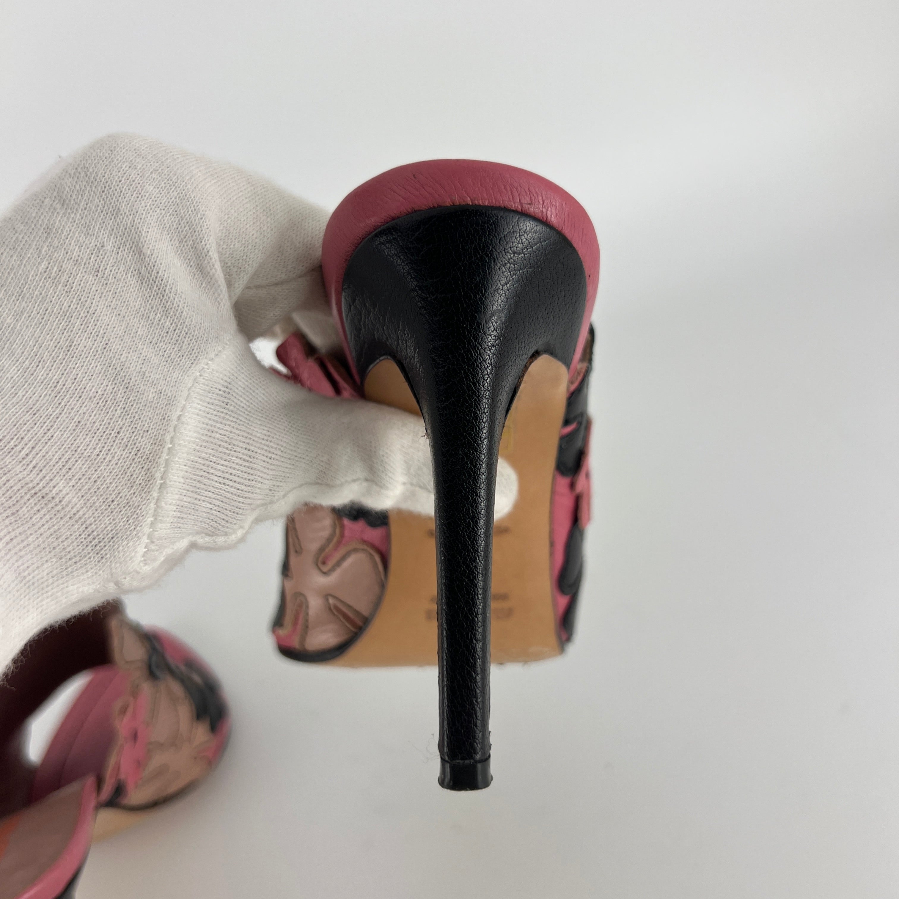 Miu Miu | Vintage Pink Flower Slide Mules (35.5)