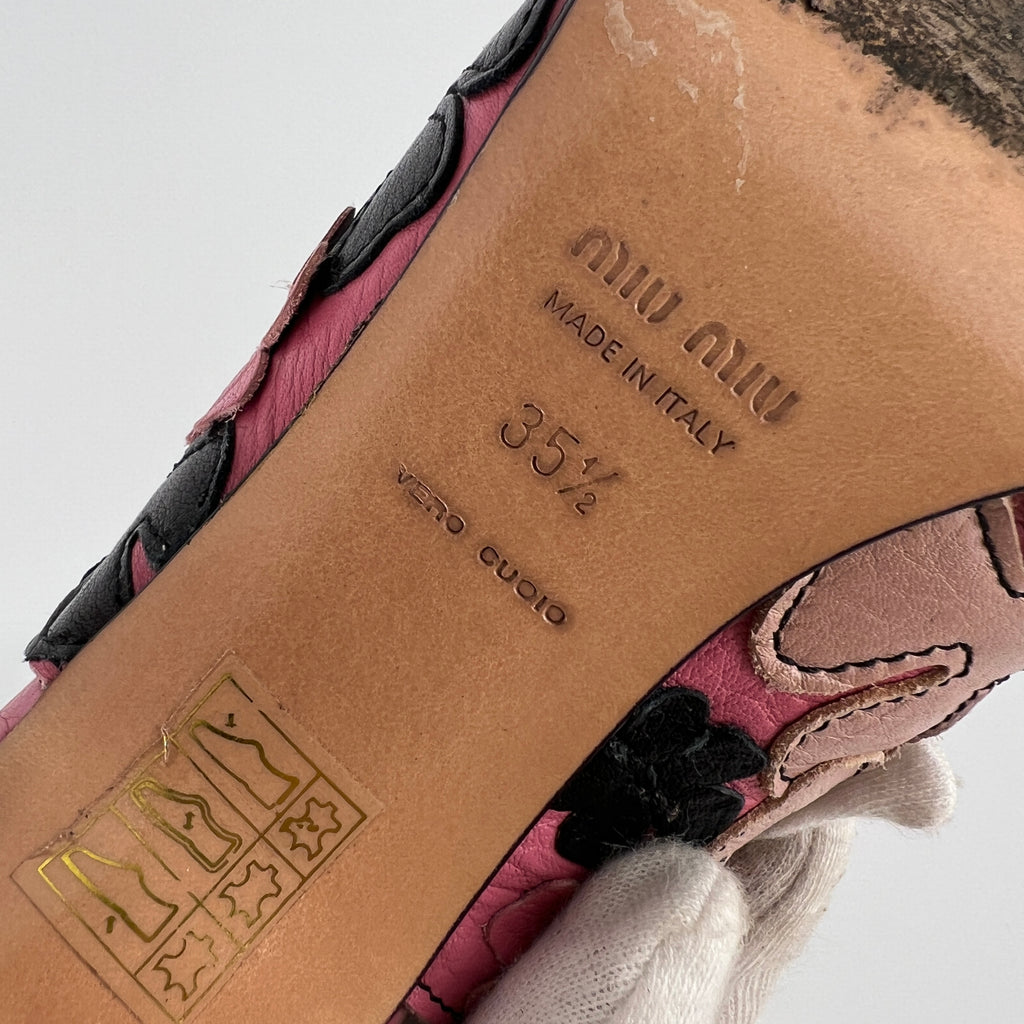 Miu Miu | Vintage Pink Flower Slide Mules (35.5)