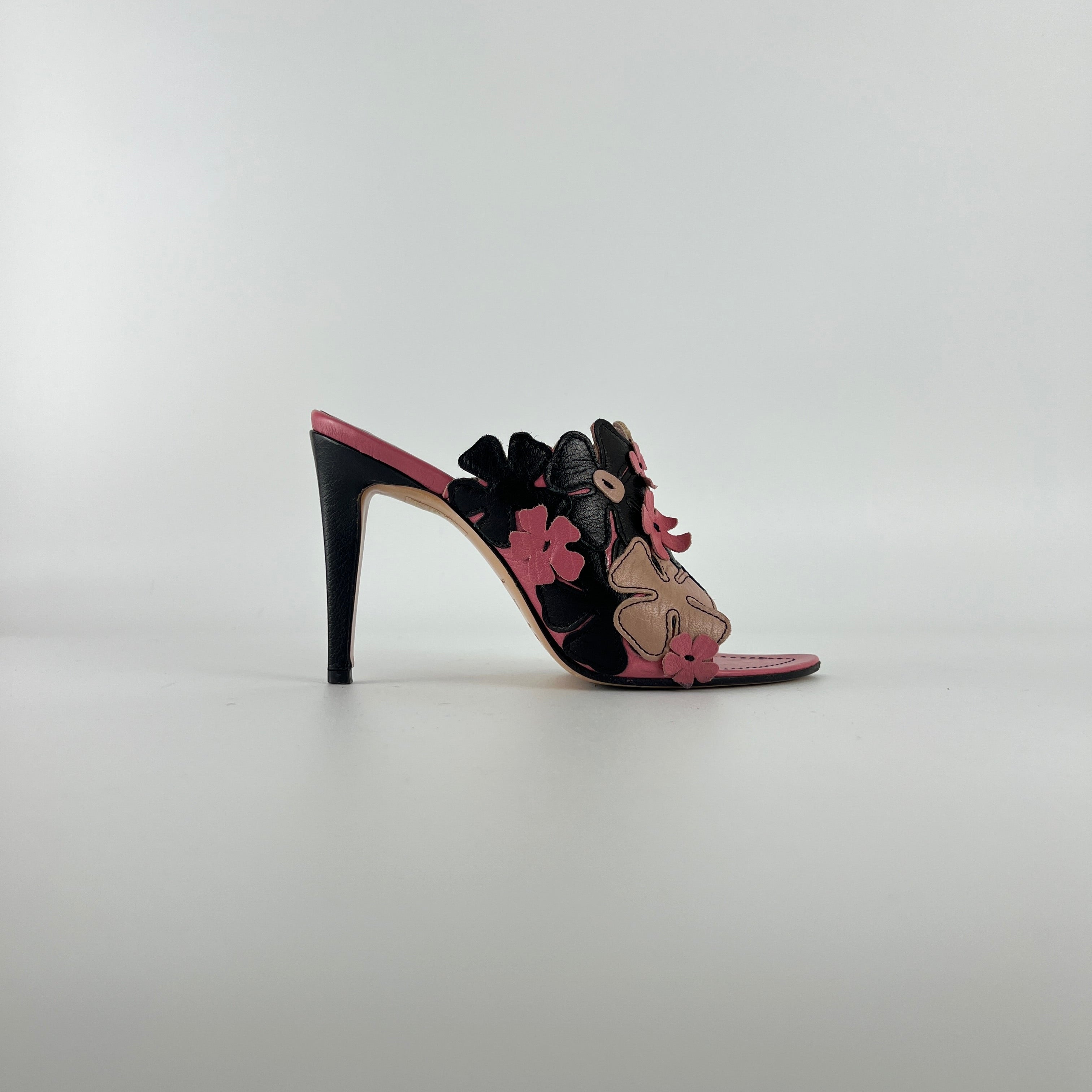 Miu Miu | Vintage Pink Flower Slide Mules (35.5)
