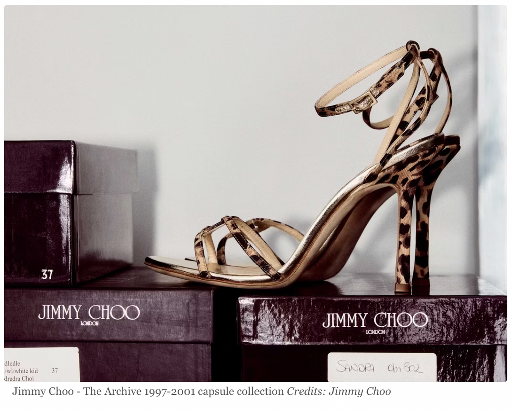 Jimmy Choo | 1998 "The Leo" Archive Capsule Collection Vintage Leopard Sandal Heels (37.5)