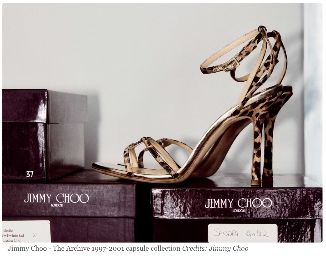 Jimmy Choo | 1998 "The Leo" Archive Capsule Collection Vintage Leopard Sandal Heels (37.5)