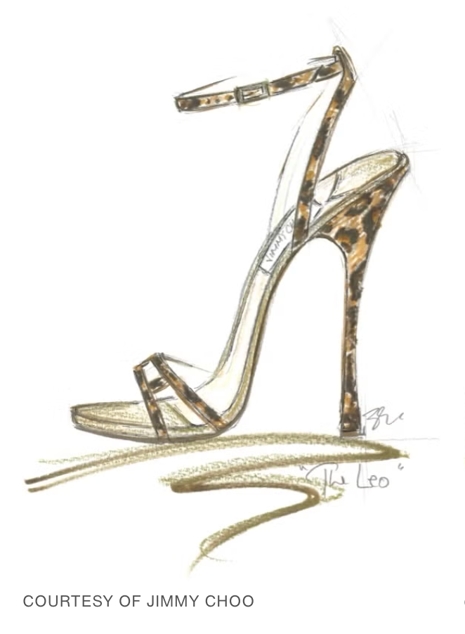Jimmy Choo | 1998 "The Leo" Archive Capsule Collection Vintage Leopard Sandal Heels (37.5)